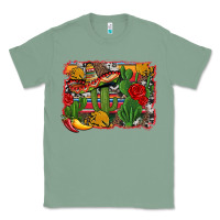 Sage mexican cacti background Classic Tee - Artiststas