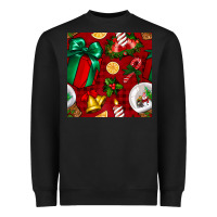 Black christmas snow globe seamless pattern Heavyweight Sweatshirt - BundleAndBundleShop