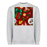 Heather Grey christmas snow globe seamless pattern Heavyweight Sweatshirt - BundleAndBundleShop