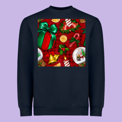 Christmas Snow Globe Seamless Pattern Heavyweight Sweatshirt Designed By Bundleandbundleshop