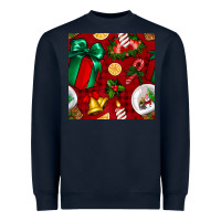 Navy christmas snow globe seamless pattern Heavyweight Sweatshirt - BundleAndBundleShop