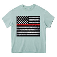 Arona thin red line American flag metal floor Heavy Core Tee - Artiststas