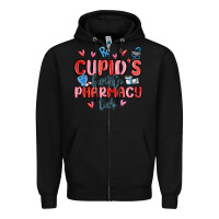 Black cupid's favorite pharmacy tech Zipper Hoodie - MaliasSmallBusiness