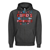 Charcoal Heather cupid's favorite pharmacy tech Zipper Hoodie - MaliasSmallBusiness