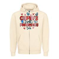 Sandshell cupid's favorite pharmacy tech Zipper Hoodie - MaliasSmallBusiness