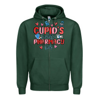 Sports Green cupid's favorite pharmacy tech Zipper Hoodie - MaliasSmallBusiness