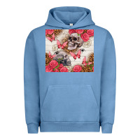 Pigment Pebble Blue skulls and roses tumbler Urban Hoodie - TumblerDesignByShophia