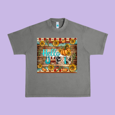 Hello Pumpkin Tumbler Urban Heavy Tee Designed By Bundleandbundleshop