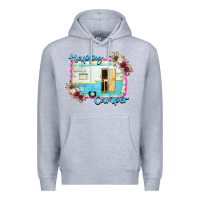 Heather Grey Happy Camper Premium Hoodie - Bettercallsaul