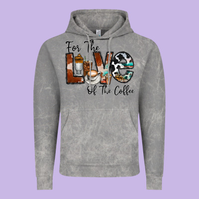 For The Love Of The Coffe Vintage Hoodie Designed By Cowhidedigitalart