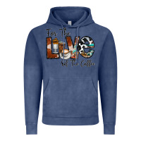 Vintage Denim for the love of the coffe Vintage Hoodie - CowhideDigitalArt