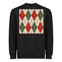 Black christmas diamond plaid seamless pattern Heavyweight Sweatshirt - BundleAndBundleShop