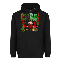 Black Mimi Elf with Knitting Christmas Heavyweight Hoodie - BundleAndBundleShop