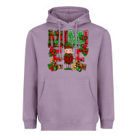 Lavender Mimi Elf with Knitting Christmas Heavyweight Hoodie - BundleAndBundleShop