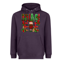 Plum Mimi Elf with Knitting Christmas Heavyweight Hoodie - BundleAndBundleShop