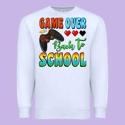 Game Over Back To School Premium Sweatshirt Designed By Bundleandbundleshop