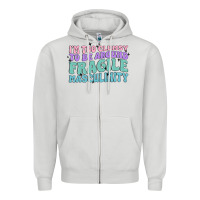 Dove Grey i'm too clumsy to be around fragile masculinity Zipper Hoodie - MaliasSmallBusiness