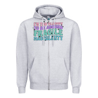 Heather Grey i'm too clumsy to be around fragile masculinity Zipper Hoodie - MaliasSmallBusiness