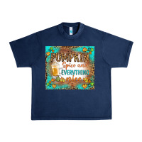 Navy pumpkin spice and everything nice Urban Heavy Tee - BundleAndBundleShop