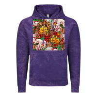 Cloud Purple christmas pig  tartan with  hay and christmas ligh Vintage Hoodie - FaDigitalArtStudio