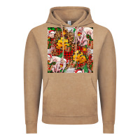Vintage Coffee christmas pig  tartan with  hay and christmas ligh Vintage Hoodie - FaDigitalArtStudio