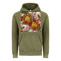 Vintage Olive christmas pig  tartan with  hay and christmas ligh Vintage Hoodie - FaDigitalArtStudio