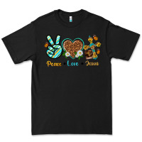 Black peace love jesus Premium Tee - texasbilliewilder