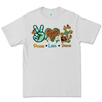Dove Grey peace love jesus Premium Tee - texasbilliewilder