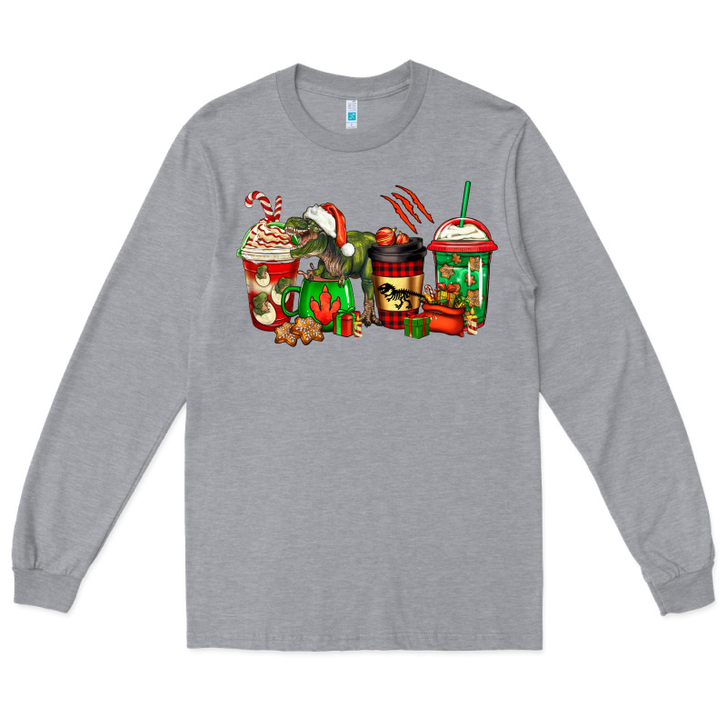Trex Coffee Cups Long Sleeve Tee by Jasminsmagicworld | Teevron