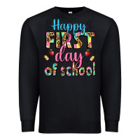 Black happy first day of school Premium Sweatshirt - BundleAndBundleShop