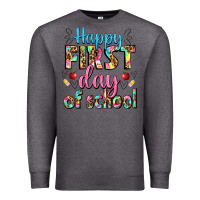 Charcoal Heather happy first day of school Premium Sweatshirt - BundleAndBundleShop