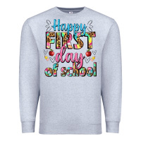 Heather Grey happy first day of school Premium Sweatshirt - BundleAndBundleShop