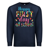 Navy happy first day of school Premium Sweatshirt - BundleAndBundleShop
