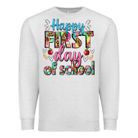 Oatmeal Heather happy first day of school Premium Sweatshirt - BundleAndBundleShop