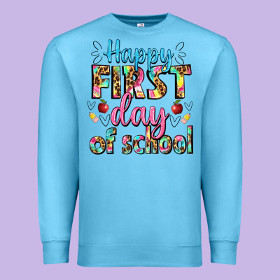 Happy First Day Of School Premium Sweatshirt Designed By Bundleandbundleshop