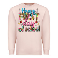 Pale Pink happy first day of school Premium Sweatshirt - BundleAndBundleShop