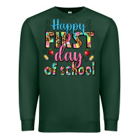 Sports Green happy first day of school Premium Sweatshirt - BundleAndBundleShop