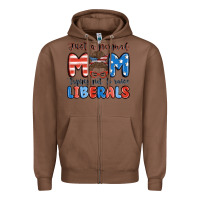 Chestnut just a normal mom trying not to raise liberals Zipper Hoodie - MaliasSmallBusiness