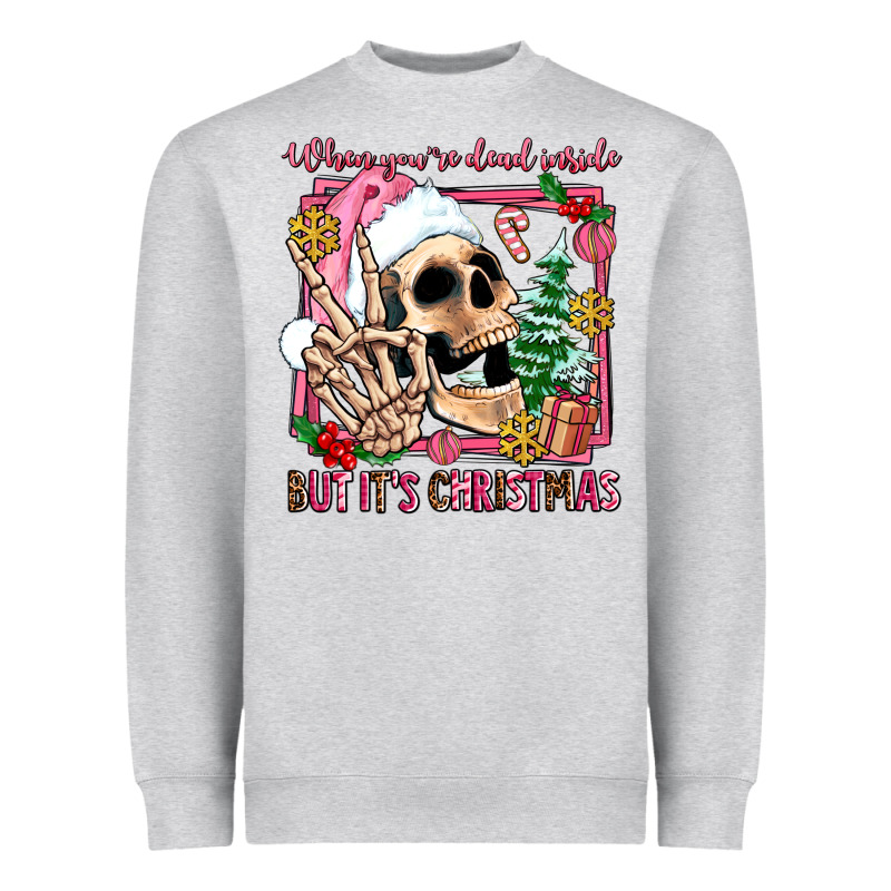 When You're Dead Inside But It's Christmas Heavyweight Sweatshirt by AdoDesignShop | Teevron