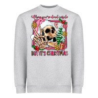 Heather Grey when you're dead inside but it's christmas Heavyweight Sweatshirt - AdoDesignShop