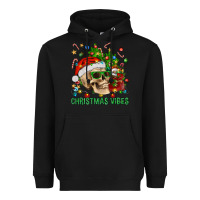 Black Christmas Vibes Heavyweight Hoodie - BundleAndBundleShop