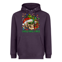 Plum Christmas Vibes Heavyweight Hoodie - BundleAndBundleShop