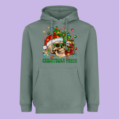 Christmas Vibes Heavyweight Hoodie Designed By Bundleandbundleshop