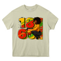 Mossy 1865 Juneteenth afro woman Heavy Core Tee - RanaPortraitStore