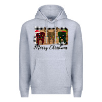 Heather Grey Merry Christmas Teeth Premium Hoodie - Bettercallsaul