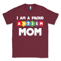 Burgundy LIL Autism Mom Classic Tee - CowhideDigitalArt
