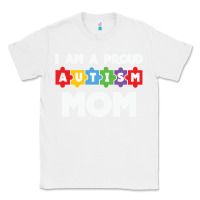 White LIL Autism Mom Classic Tee - CowhideDigitalArt
