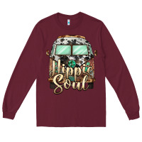 Burgundy hippie soul caravan Long Sleeve Tee - BarkalooDesign