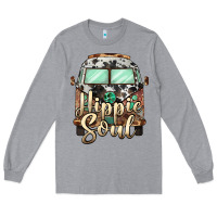 Heather Grey hippie soul caravan Long Sleeve Tee - BarkalooDesign