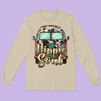 Hippie Soul Caravan Long Sleeve Tee Designed By Barkaloodesign